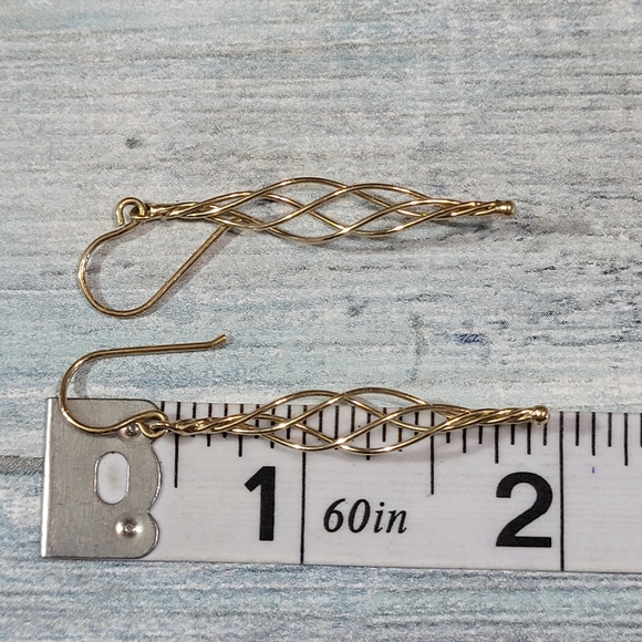 Twist Drop Earrings. - Picture 4 of 8